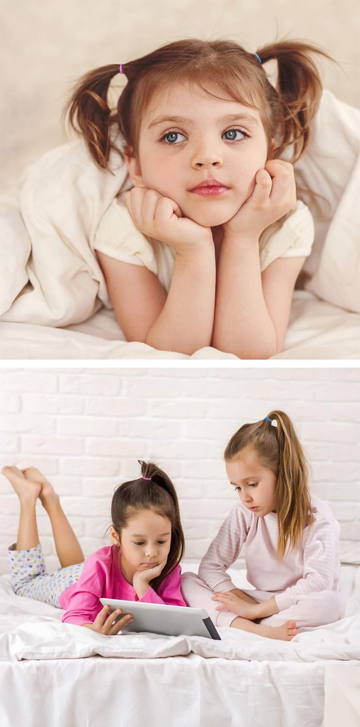 Youxuan Kids Elastics No Damage Colored Hair Bands Fashion Girls Hair Ties 1000 Count Small Size 1 Count (Pack of 1000) Spring colors image 3 of 6 B077PS666S