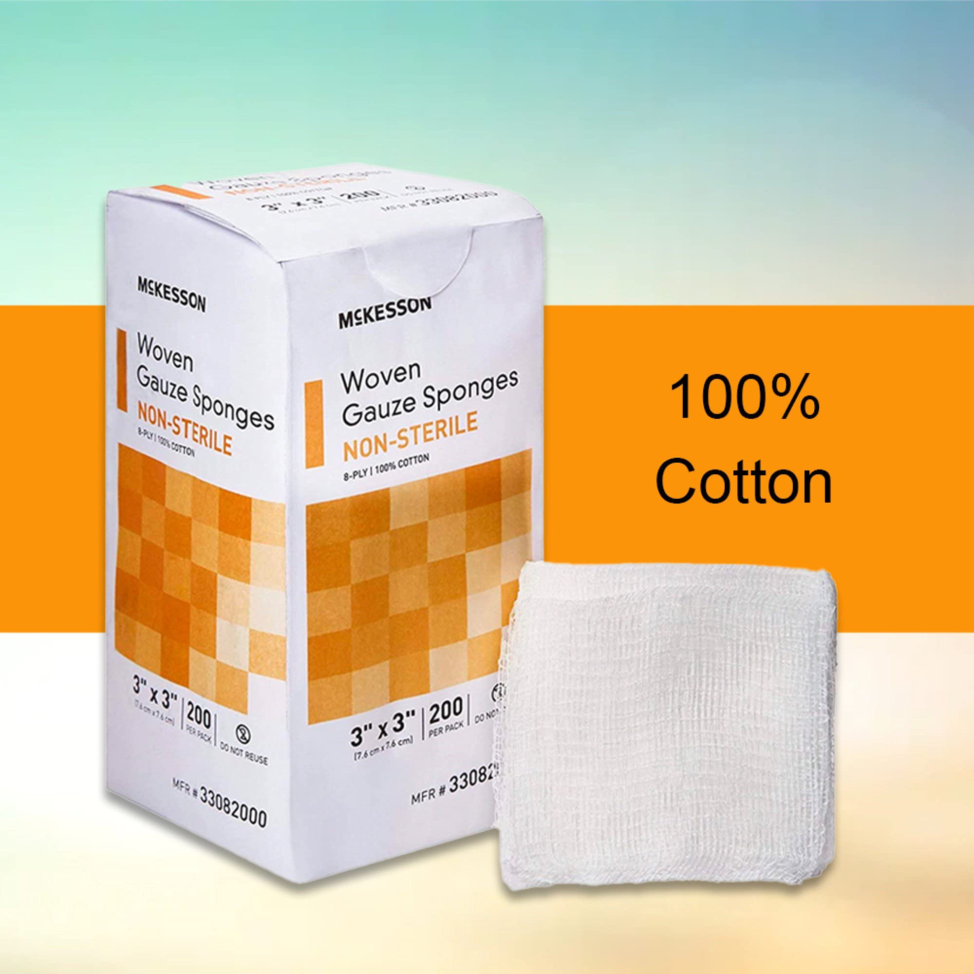 McKesson Woven Gauze Sponges, 8-Ply, Non-Sterile, Cotton, 3 x 3 in, 1 pk — Amazon image 6