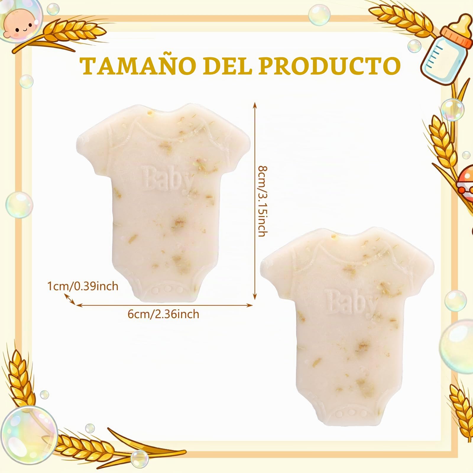 Leelosp 20 juegos de jabón para baby shower, regalos para invitados, mini jabones de ropa, regalo a granel, bonito jabón hecho a mano con etiquetas de agradecimiento y bolsas para juegos de baby