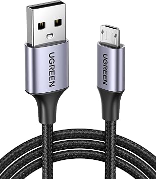 UGREEN Micro USB Cable, Micro USB Fast Charging, 2.1 ft 0.5 m, Android Cable, High Speed Data Transfer, Nylon Braided