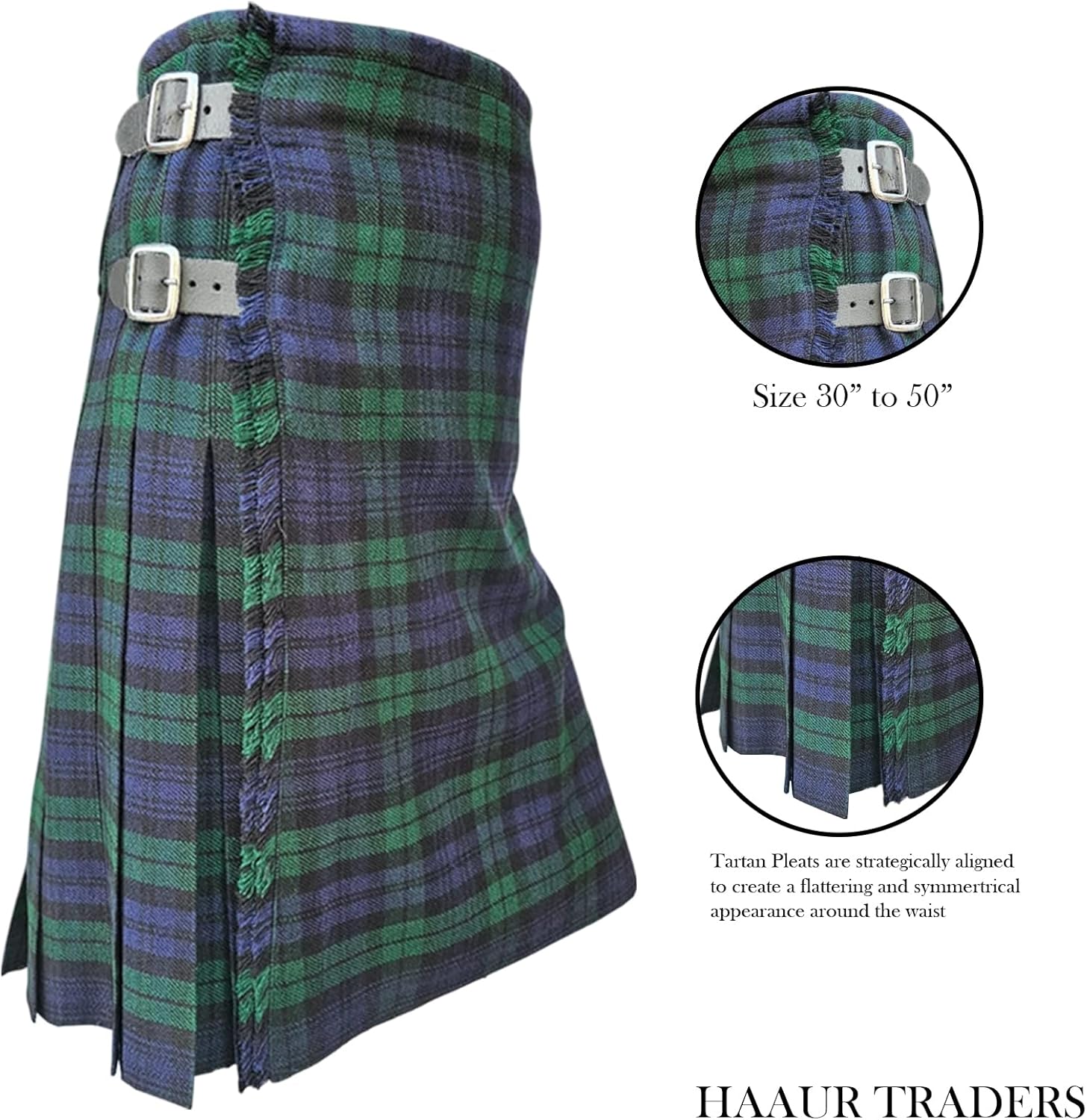 AAR Mens Scottish Tartan Kilt - 13oz Highland Casual Kilt for Men - 11 Tartans - Image 4