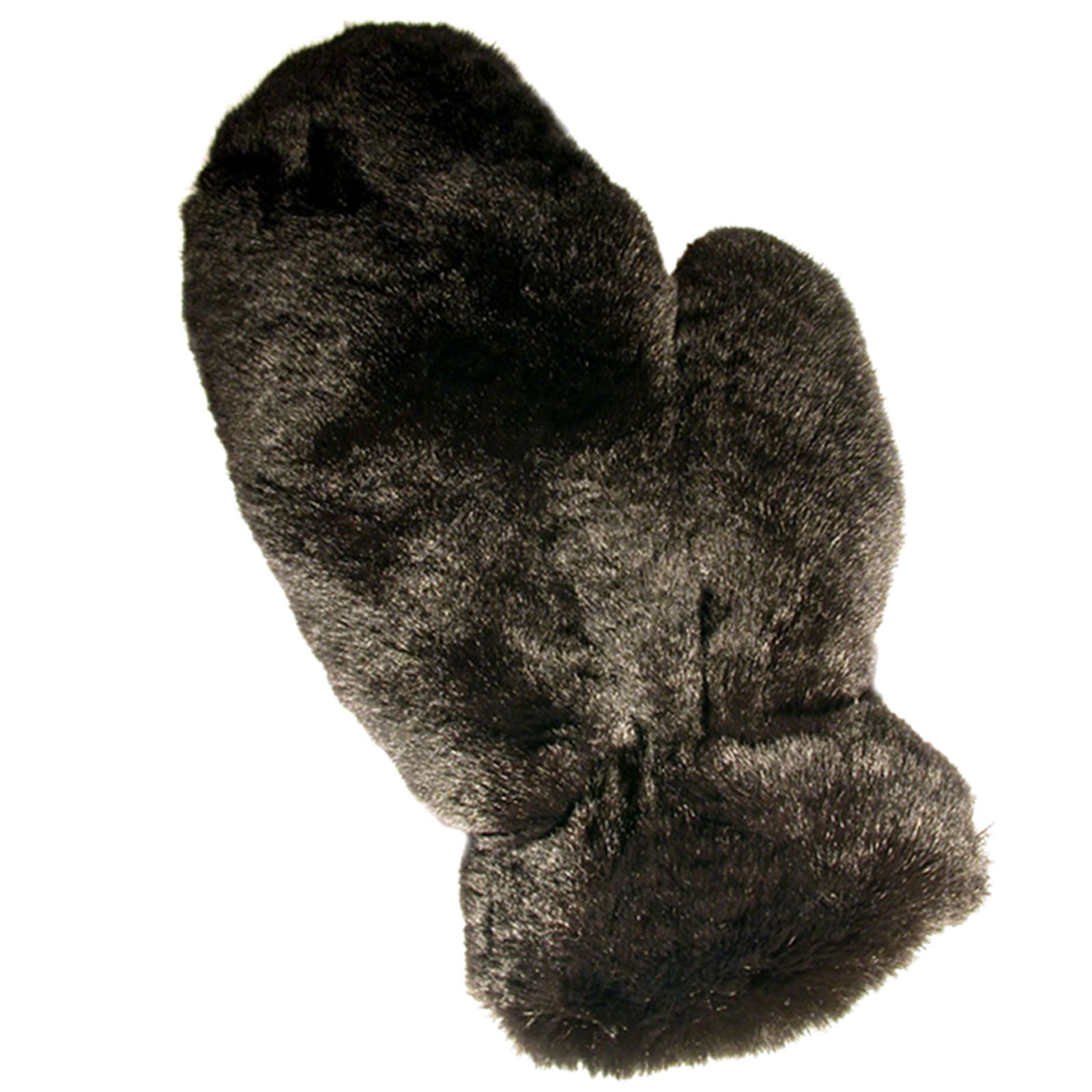 MinkgLove Rex Rabbit Massage Glove, Velvety Soft and Plush Feel, Ranch Black Color, Hand Tailored, Unisex, One Size - Left Hand Single Sided Fur