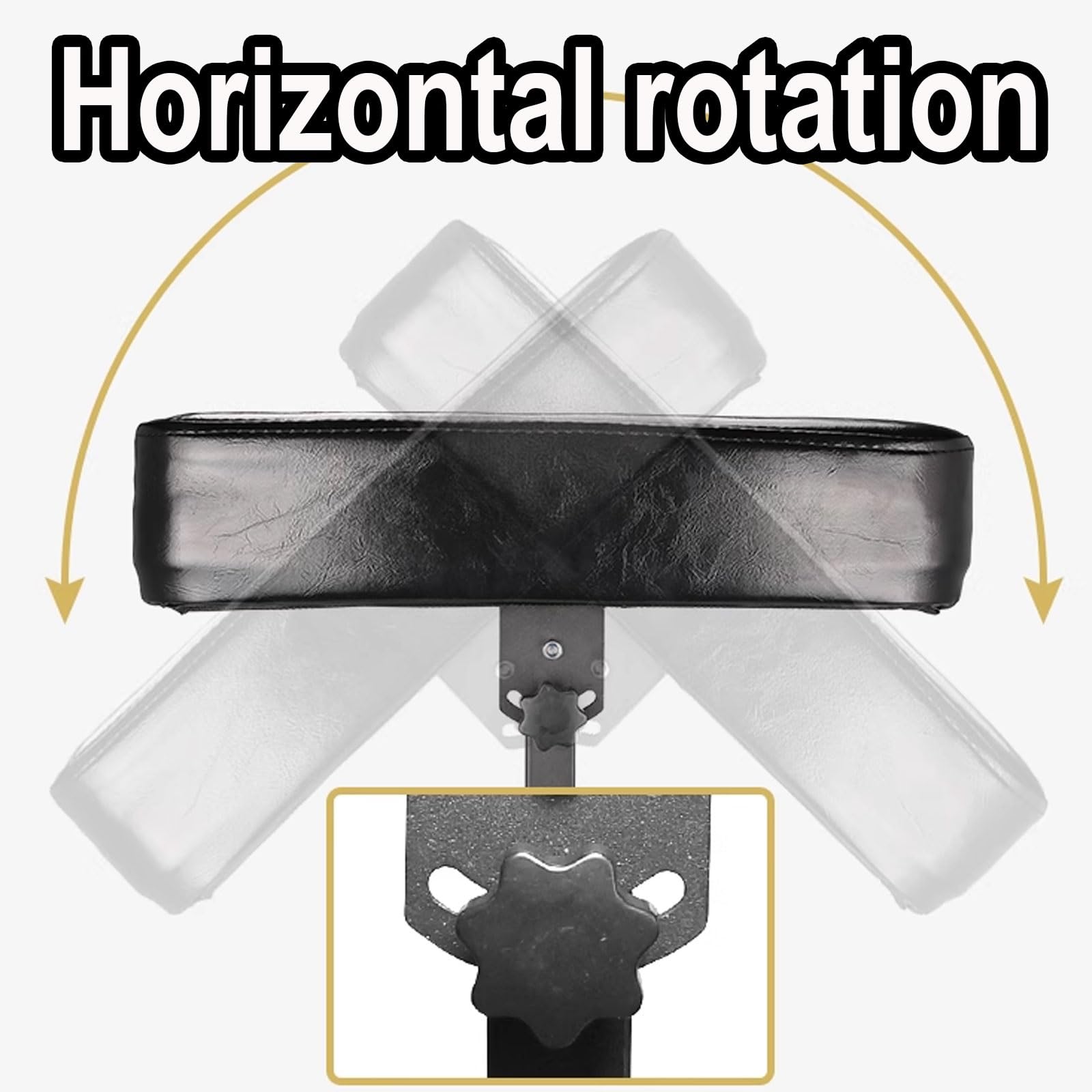 AoForce Tattoo Arm Rest Stand Sturdy Iron Frame Support Legrest Bracket H-base Adjustable Height Tilt Black Leather Pad with Tattoo Supplies Storage Board