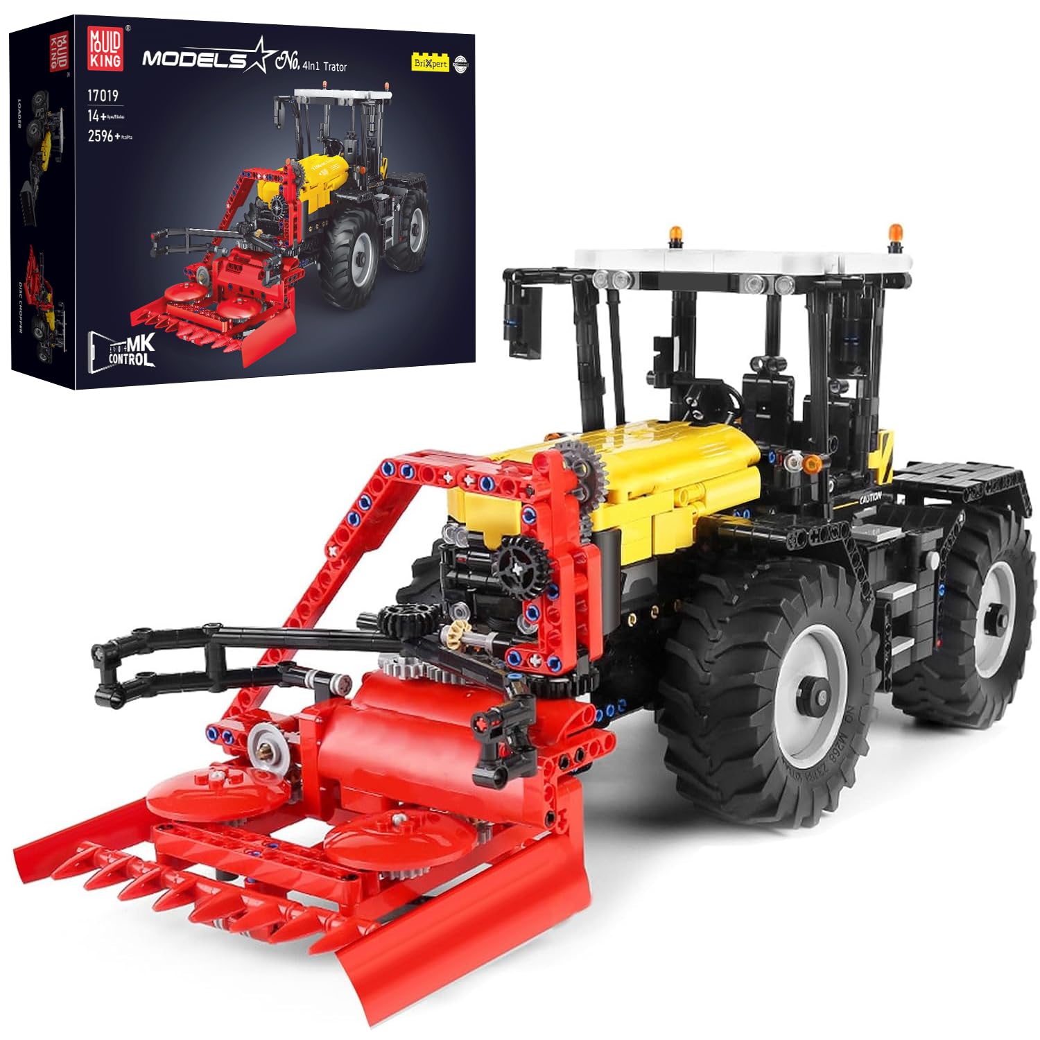 Mould King 17019 Tecnología Tractor, Carretilla Elevadora Controlada a  Distancia con 4 Motores, 4en1 Modelo de Tractor, Vehículo de Construcción :  Amazon.es: Juguetes y juegos