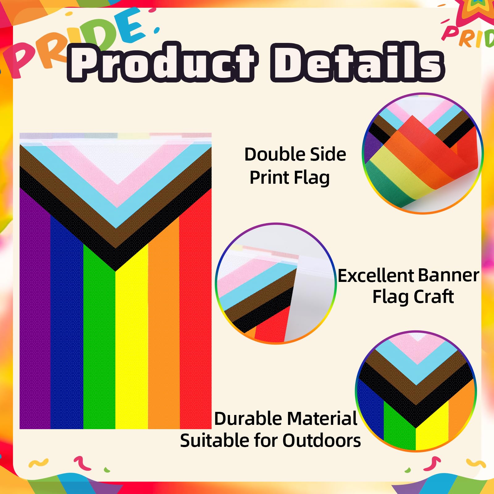 MARFOREVER Progress Pride Flags 100 Pcs - Image 4