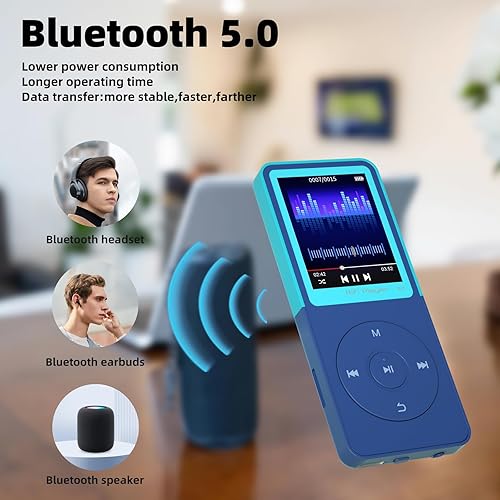 Miniatura 2 de Reproductores MP3 Bluetooth MP4, 16 GB clásico mini reproductor de música portátil Walkman MP3 con Bluetooth para niños, grabación, video, radio FM,