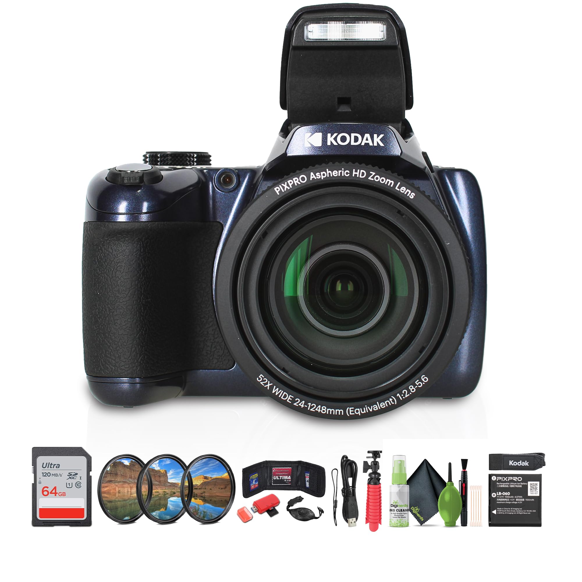 Amazon.com : Kodak Pixpro AZ528 Digital Camera (Blue) Bundle