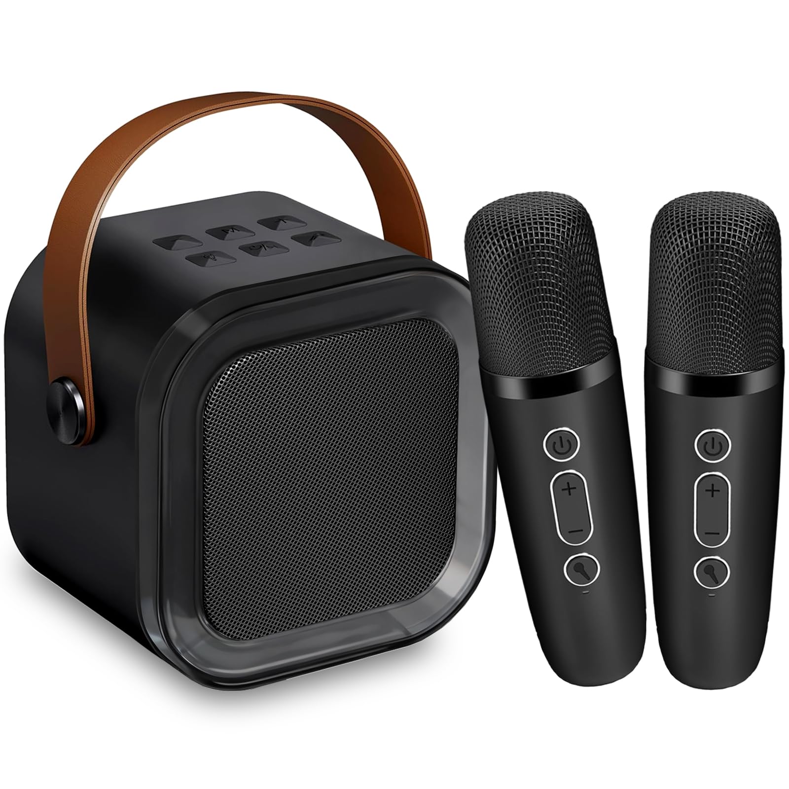 Mini Kids Karaoke Machine with 2 Microphones Gifts Toys for 5 6 7 8 9 10+ Years Boys Girls Kids Microphone and Speaker Presents with 5 Magic Voice Portable Karaoke Mic Singing Toys