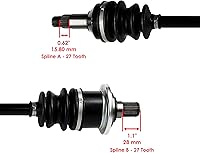 Vista 3 de Caltric Eje de articulación CV trasero con rodamiento compatible con Arctic Cat Prowler 1000 XTZ 2009 2010 2011 2012 2013 2014 L/R