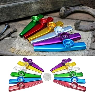 CHRI Pack of 12 Kazoos Metal Kazoo Music Instruments