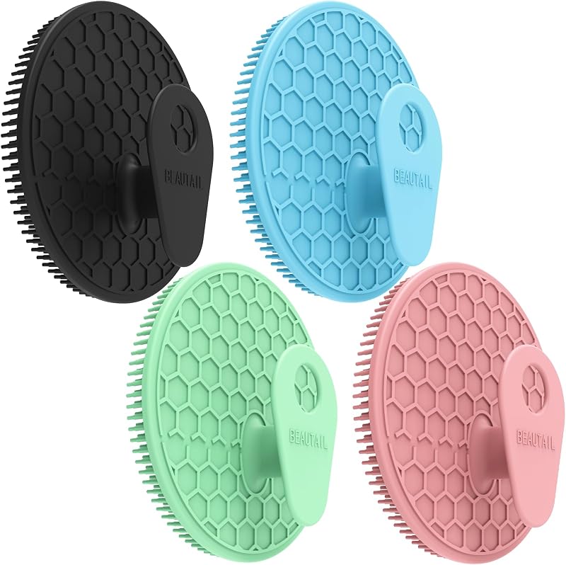 Escova corporal de silicone BEAUTAIL BB07, pacote com 4