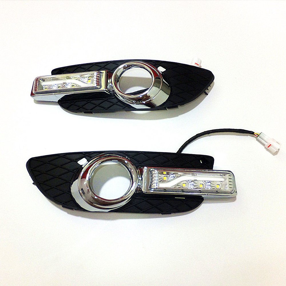 Luces diurnas LED DRL-M-Lancer-2008, 6000K Parachoques delantero LED DRL con guía de luz