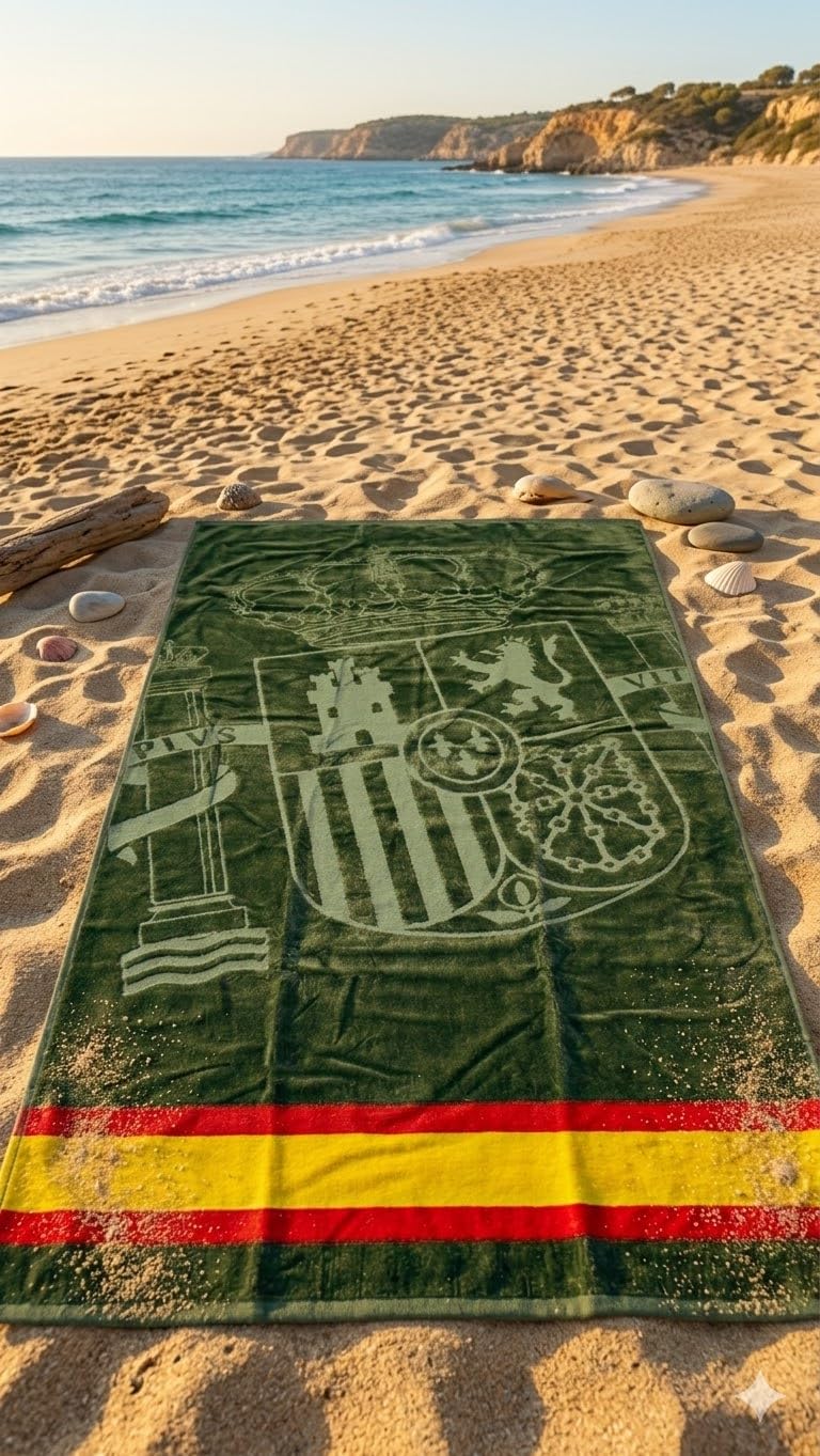 Toalla de Playa Grande 86x165 cm 100% Algodón Egipcio – Suave, Absorbente y Resistente – Ideal Playa, Piscina y Vacaciones – Diseño Moderno Verano (España)