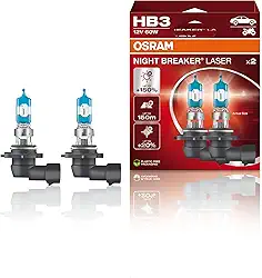 Lâmpada HB3 OSRAM Night Breaker Laser, Luz Branca/Amarela
