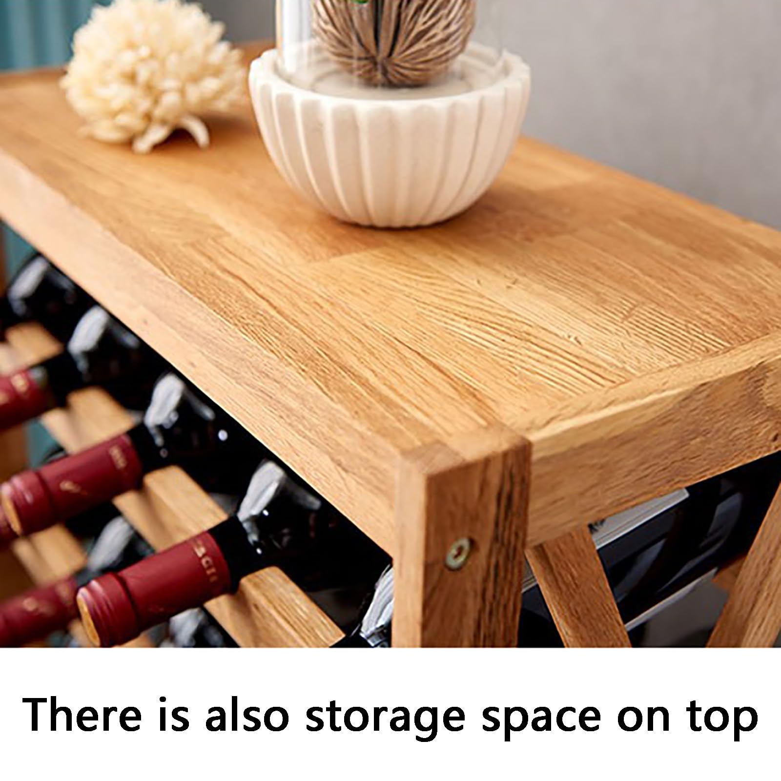 Generisch Dieses Weinregal aus Holz mit Mehreren Ebenen eignet Sich für Hausbar, Küche, Speisekammer und Weinkeller (Natur).