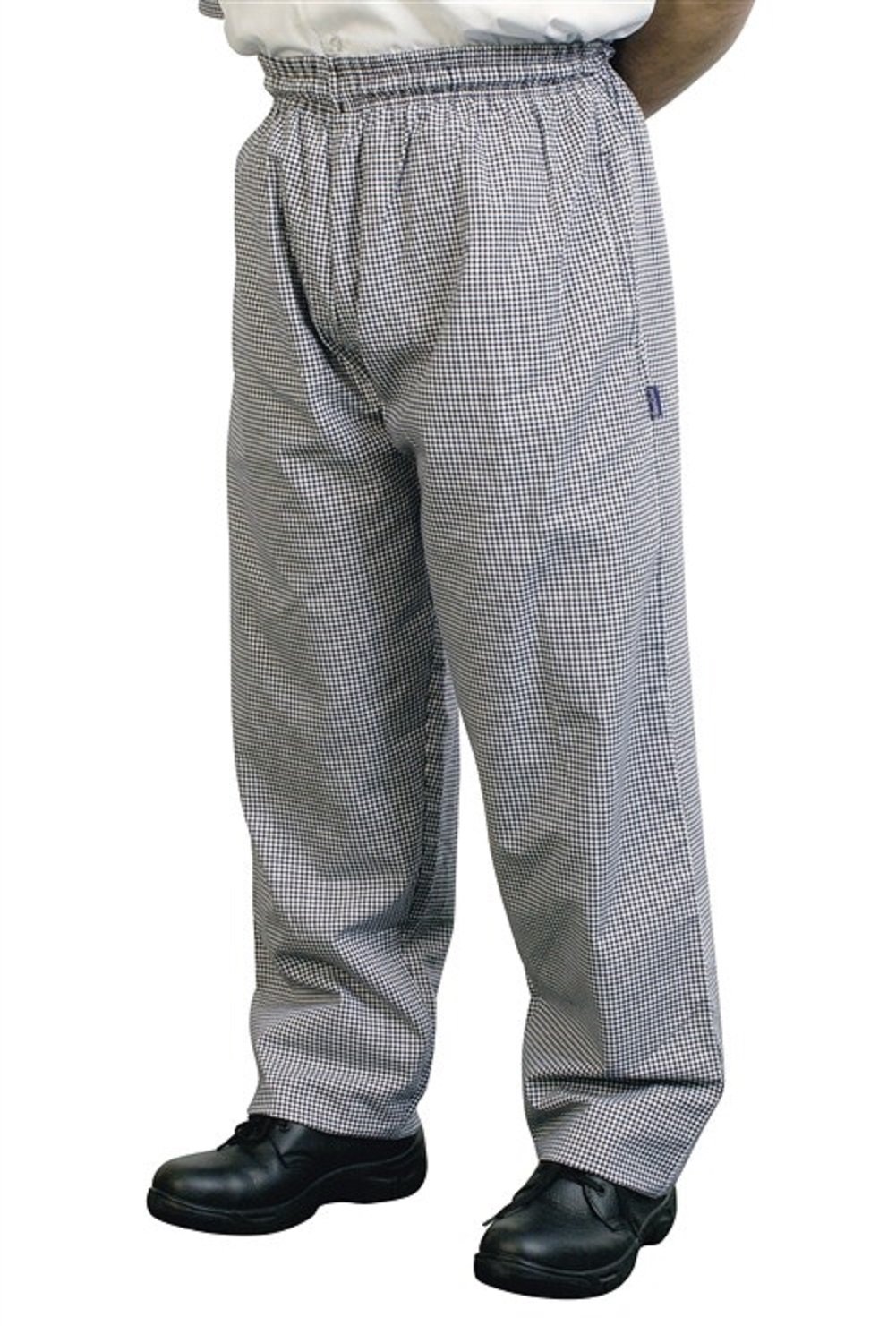 Bonchef Men's Black/White Check Baggy Trousers Unisex Adult's Chef Trouser (2Xl, )