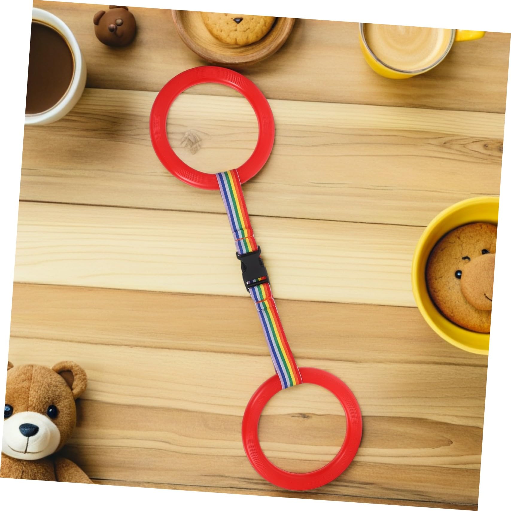 Pulsera de Seguridad para Niños Pequeños 24 Anillas, Rojo | Plástico y Tejido, Liberación Rápida, Alta Visibilidad, 24 Juegos, para Guardería y Actividades al Aire Libre