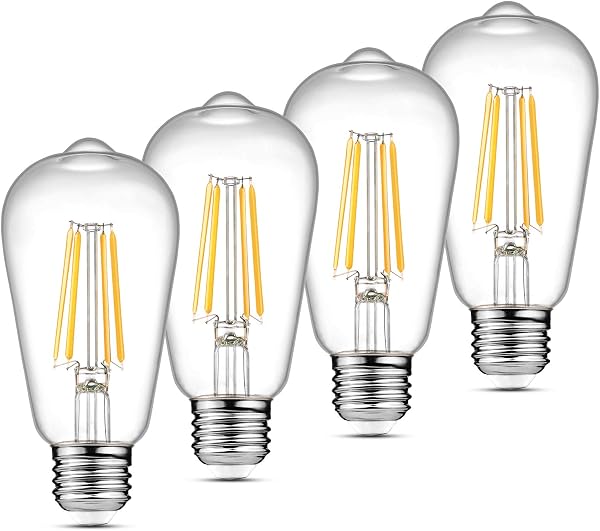 Ascher ST58 80CRI LED Edison Bulb 4 Pack 8 Pack