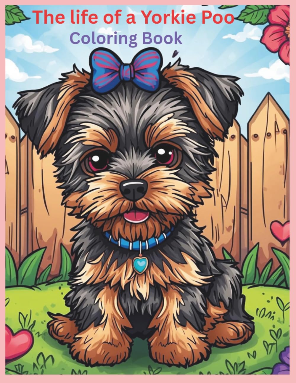 Yorkie Poo Coloring Book: Adorable illustrations for Yorkie Poo Pals