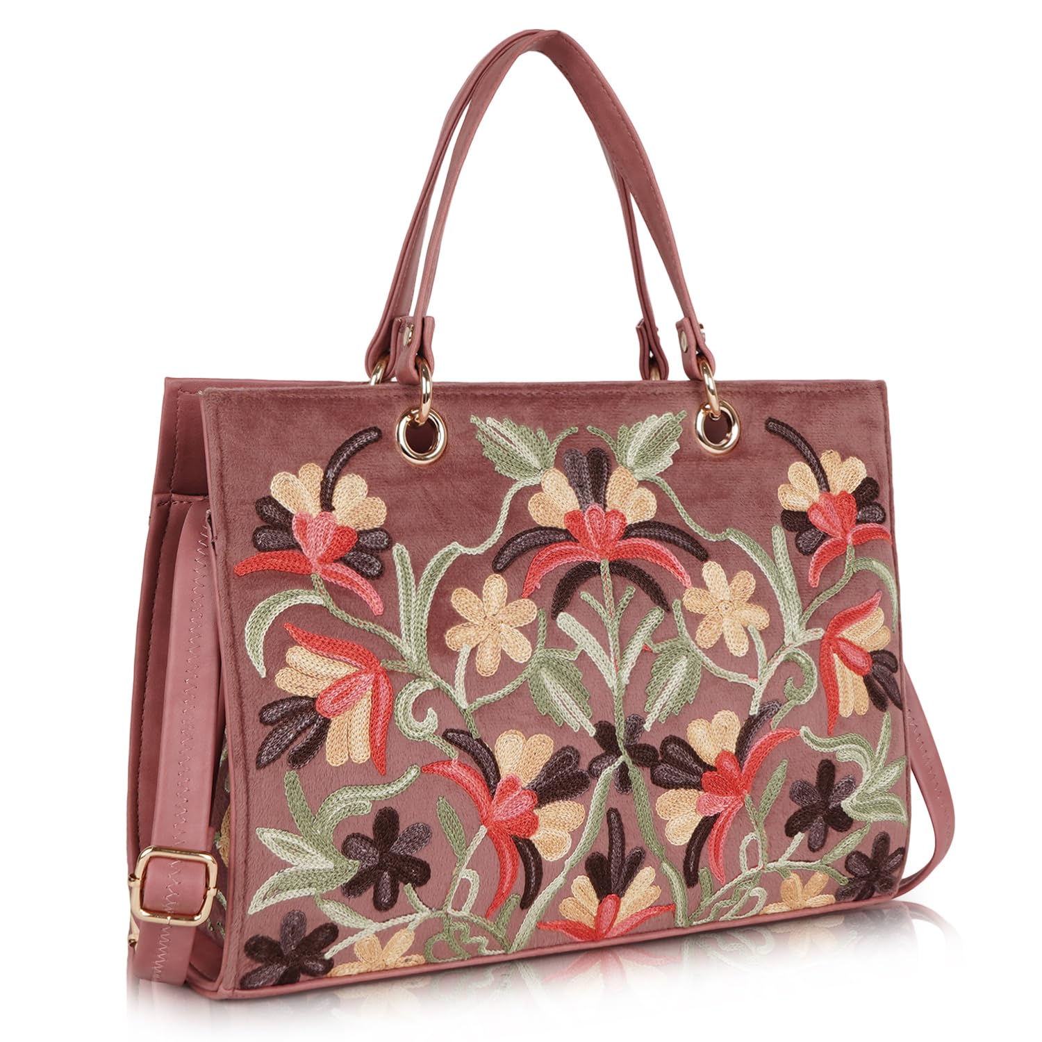 YOYOWING Premium Embroidery Stylish Shoulder Womens Satchel Ladies Purse Handbag (Dark Pink) (B0DG5QPSZG) Amazon Price History, Amazon Price Tracker