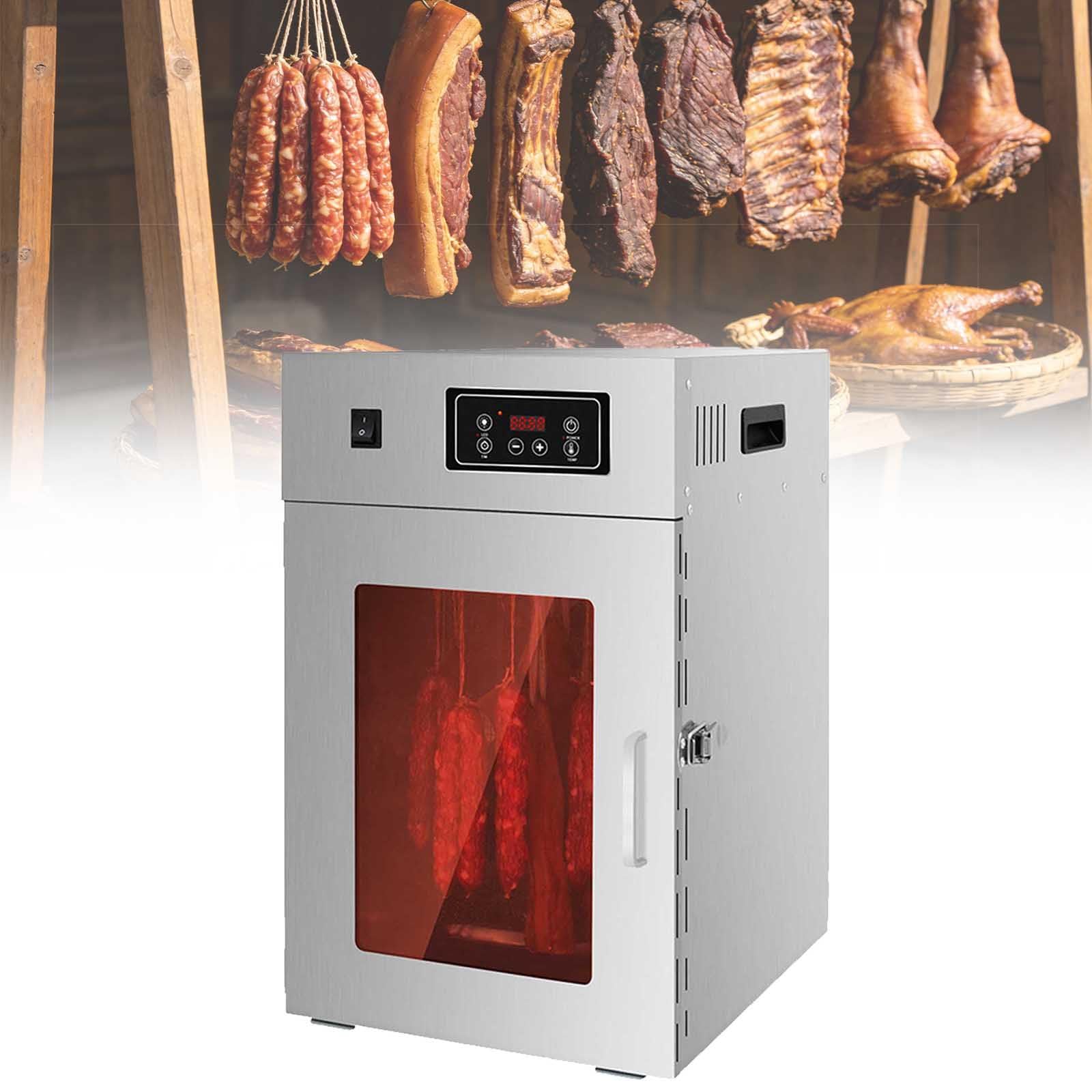 Gabinete De Secado De Alimentos De Maduración En Seco De 7,5 Kg, Deshidratador De Carne Rotatorio: Gran Capacidad con 14 Varillas Colgantes, Tocino, Pollo, Pescado Y Carne De Res.