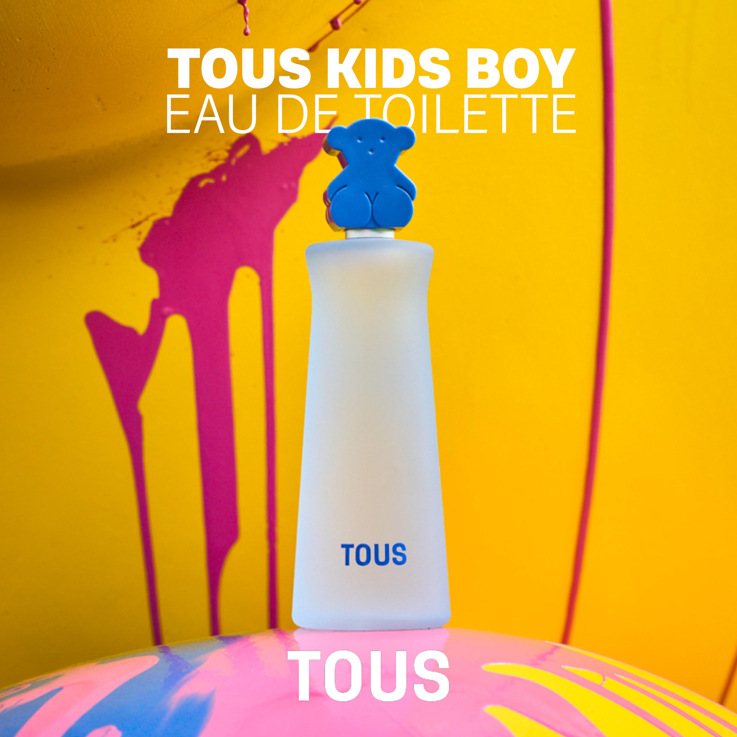 TOUS Kids Boy Eau de Toilette Spray. Fruity Fresh Scent, Gentle on Children's Sensitive Skin. Ideal for Everyday Use, With Notes of Mandarin, Neroli, Musk, and Fresh Herbs, 3.4 Oz