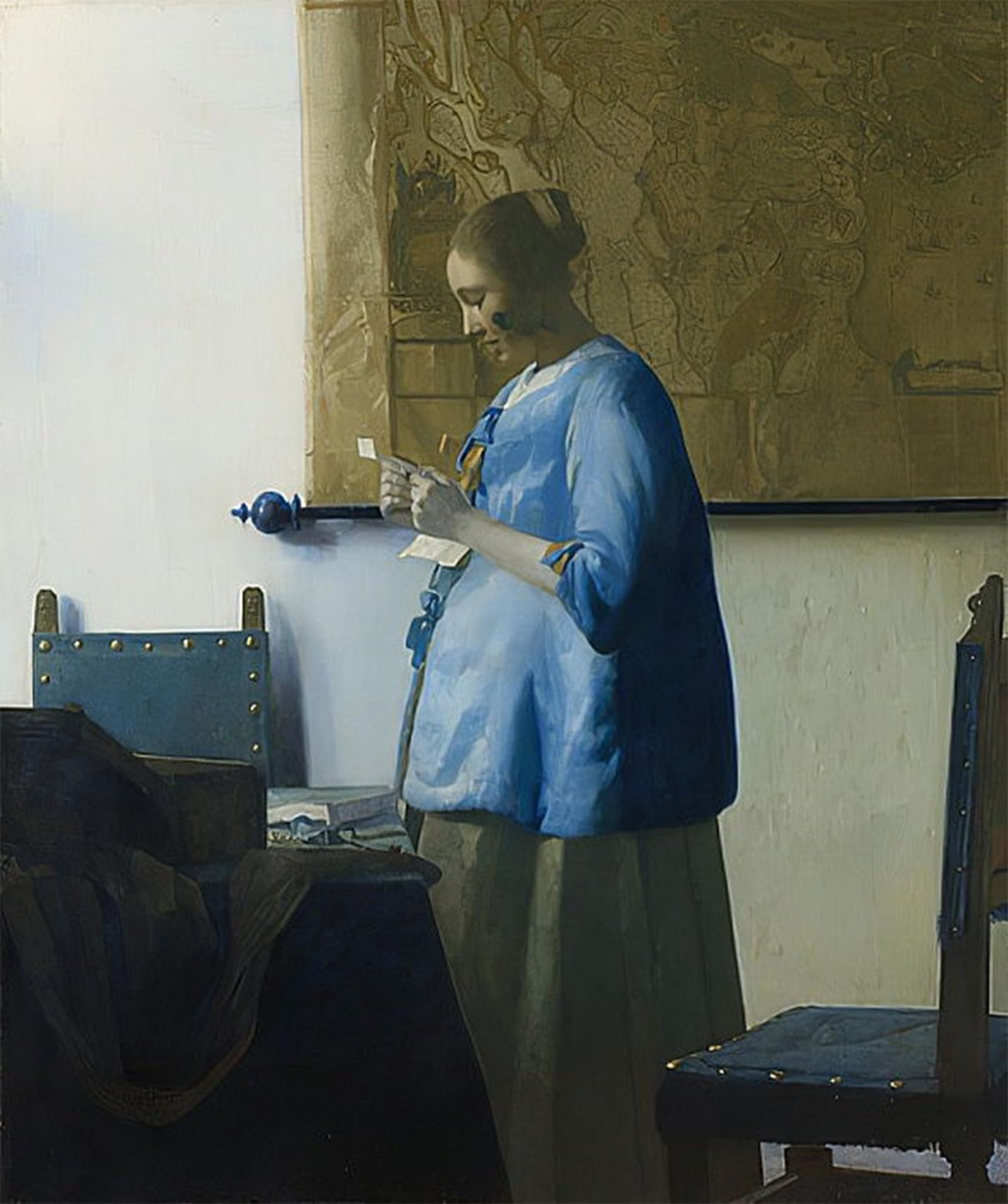POSTERIIk Vintage Print Pop Art Landscape Artwork Woman reading a Letter. by Jan Vermeer van Delft Art Prints for Office Home Decor 60x90cm