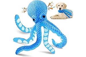 Octopus Squeaky Dog Toys: Plush Dog Toys for All-Size Dogs