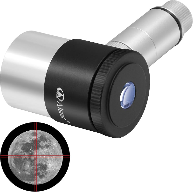 Alstar Reticle Eyepiece, 12.5MM LED Illuminated Telescope Plossl Eyepiece | 1.25" Double-Line Crosshair, Dimmable LED Lighting, 40 Degree FOV, Multi-Coated, Accessories for Astronomy Observation