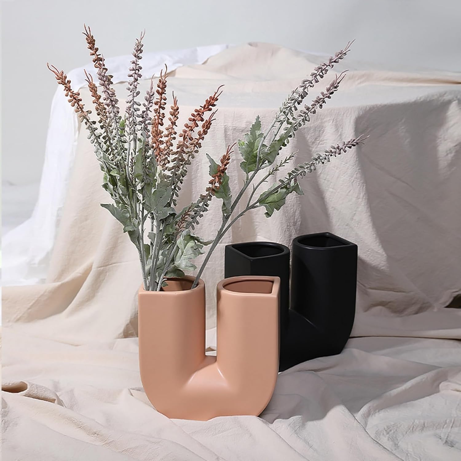 【美品】花器　変形花器　華道　陶器　置物　インテリア　工芸品　美術品　A2849 花器 変形花器 華道 陶器 置物 インテリア 工芸品 美術品 A2849