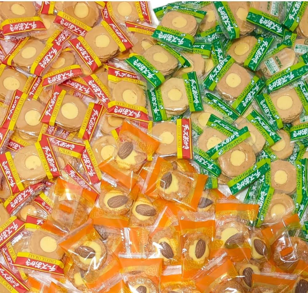 【三幸 チーズアーモンド & ブルボン チーズおかき 詰合せ】１００個入り 個包装 ３つの味＜しょうゆ味・鮮烈わさび味・アーモンド＞