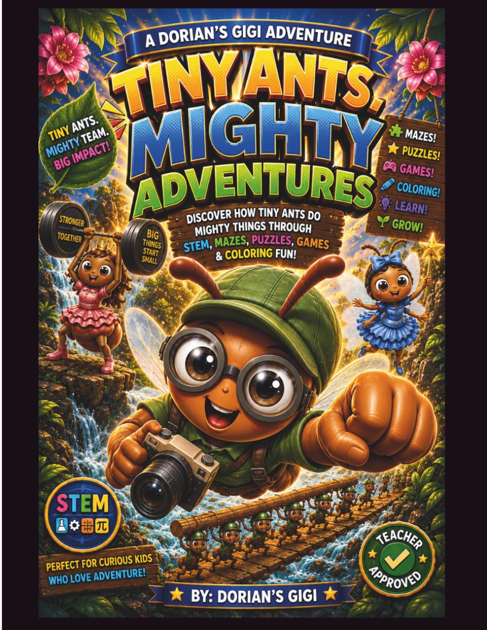 TINY ANTS, MIGHTY ADVENTURES: DISCOVER HOW TINY ANTS DO MIGHTY THINGS THROUGH STEN, MAZES, PUZZLES, GAMES & COLORING FUN (DORIAN'S GIGI ADVENTURES)