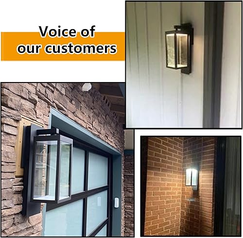 Miniatura 3 de Inowel Paquete de 2 faroles de pared para exteriores con sensor de movimiento, lámpara exterior LED IP54 impermeable para casa, garaje, patio,