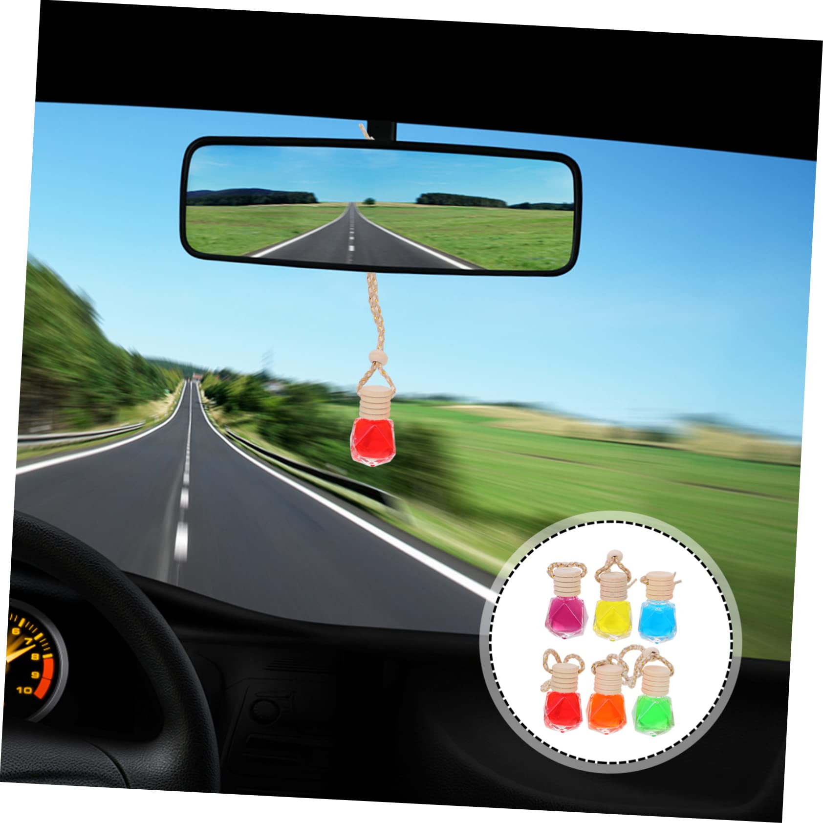 ULTECHNOVO 12pezzi Diffusori Di Essenze Per Auto Con Design Unico Decorazioni Per Auto e Fragranze Bottiglie Di Per Profumi e Oli Essenziali Arancione