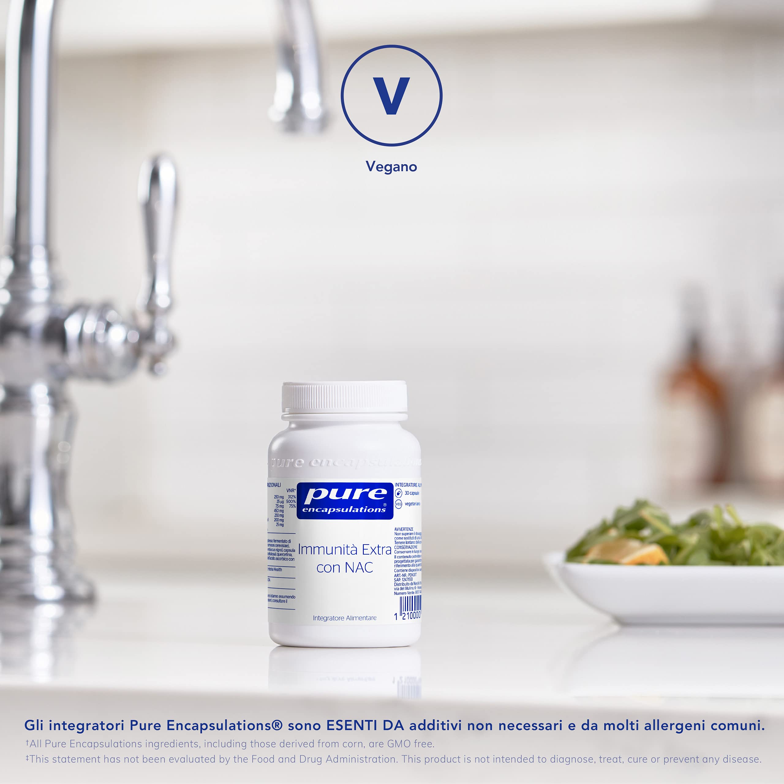 Pure Encapsulations - Immunità Extra con NAC – Integratore con Vitamine, NAC, Quercetina ed Epicor – Difese Immunitarie – 30 Capsule