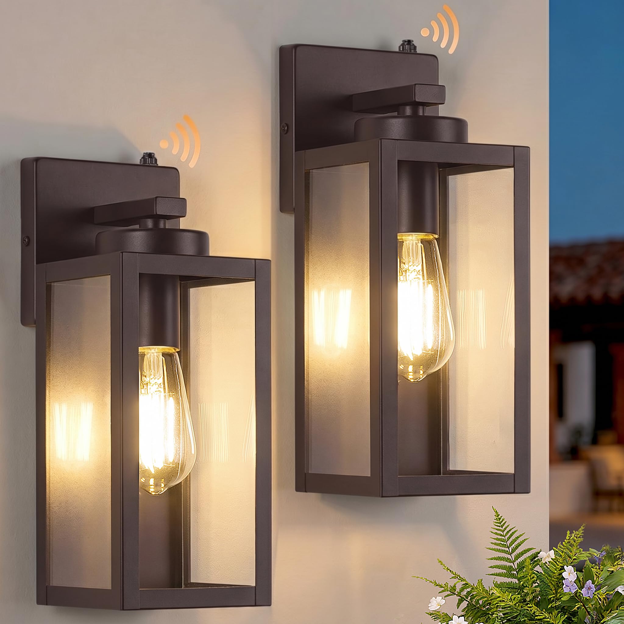 Photo 1 of BesLowe Upgraded Dusk to Dawn Outdoor Wall Lights, 2-Pack