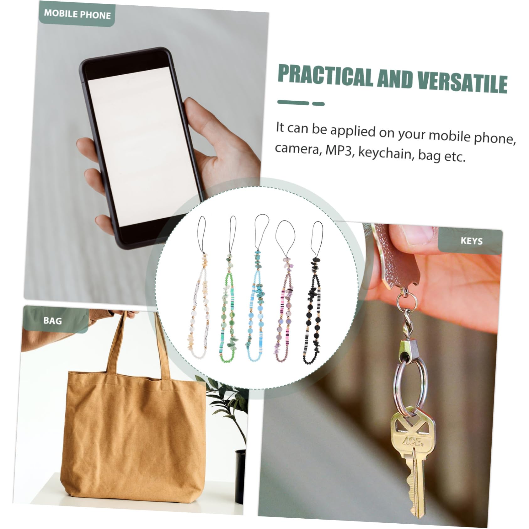UKCOCO 20piezas Cuerda Colgante Para Teléfono Abalorios Correa Decorativa Para Móviles Lanyard Multifuncional Para Smartphone