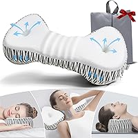 Vista 9 de Almohada Cervical de Rodillo para el Cuello, Di Adiós al Dolor de Cuello, Almohada de Soporte de Cuello para Viaje para Dormir de Lado, Almohada