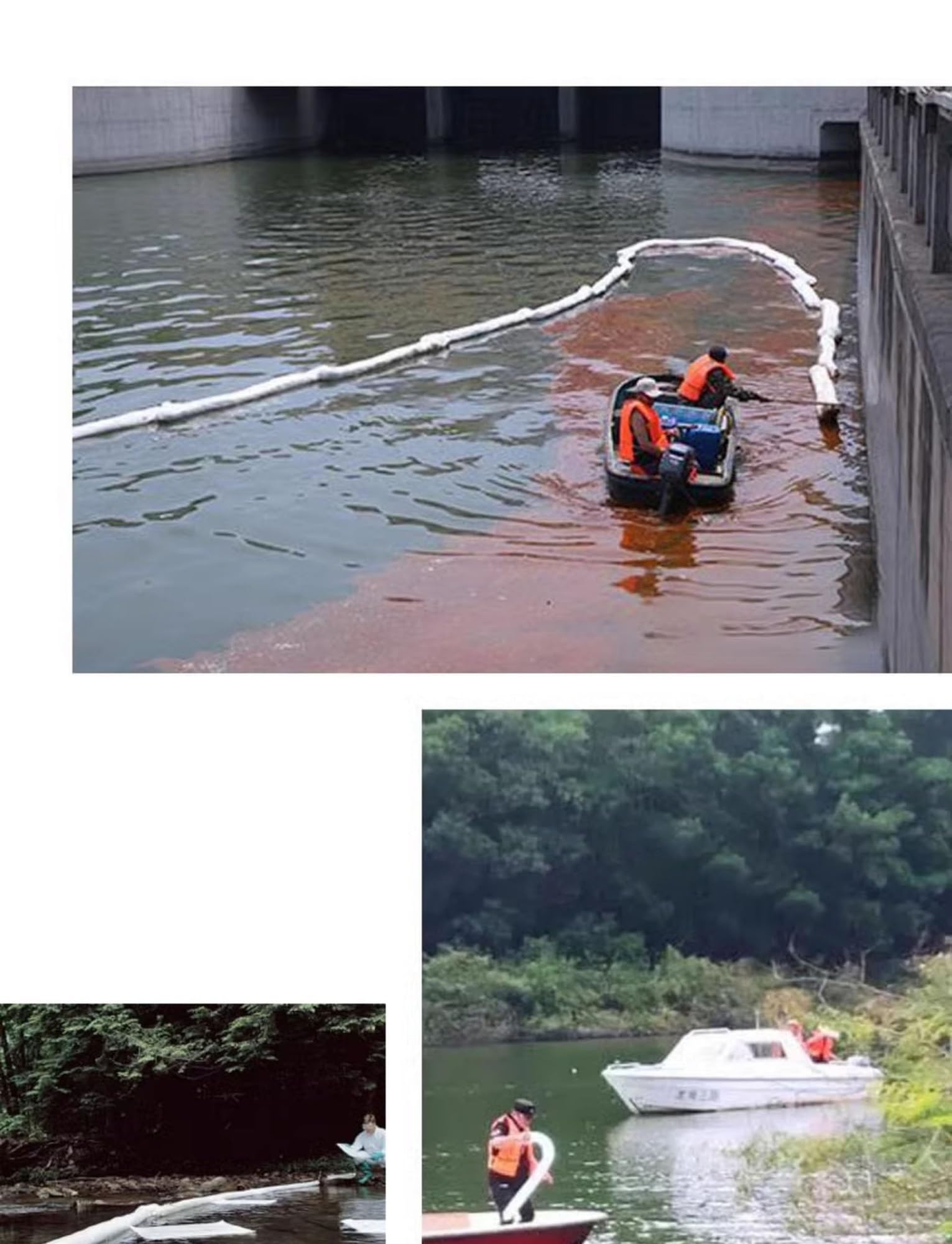 Barrera Absorbente para derrames de petróleo - Paquete de 5 barreras flotantes para estanques, ríos y vías fluviales | Solución de Respuesta a derrames Marinos e industri