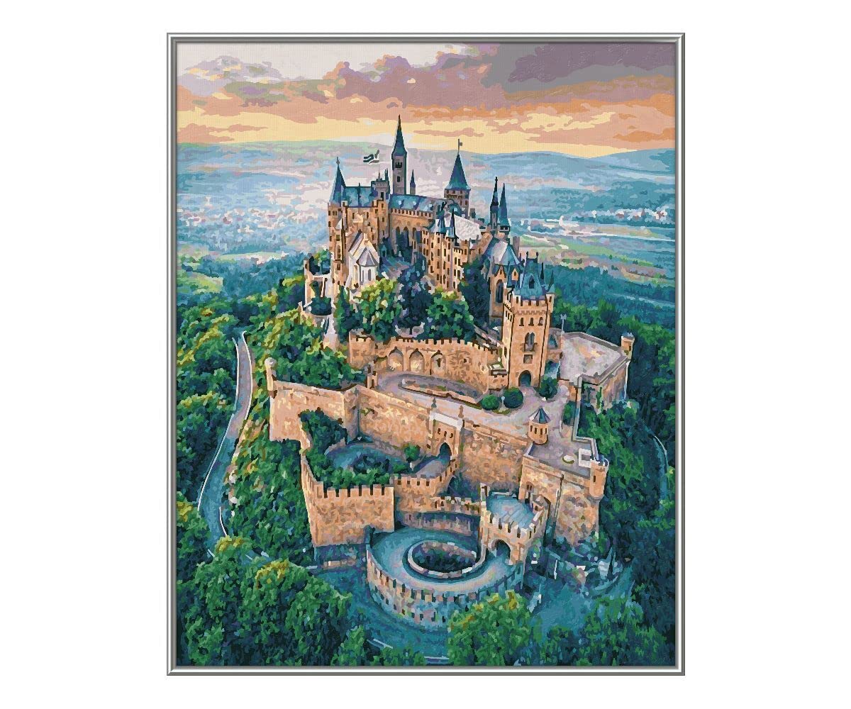 Schipper 609130882 - Dipingere con i Numeri, Burg Hohenzollern, Pittura per Adulti, pennelli e Colori acrilici, 40 x 50 cm