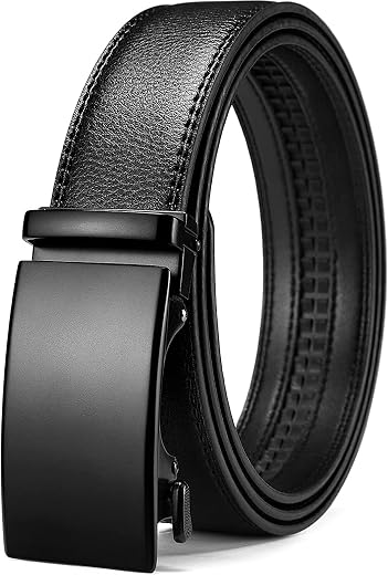 Weykings Men Faux Leather Belt with Autolock Buckle - Micro Adjustable Belt Fit Everywhere | Formal & Casual |(Pack of 1),...