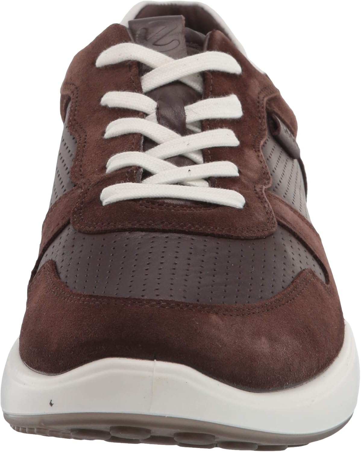 ECCO Men's Soft 7 Runner Retro Sneaker 5-5.5 Coffee/Mocha/White/Cashmere Suede