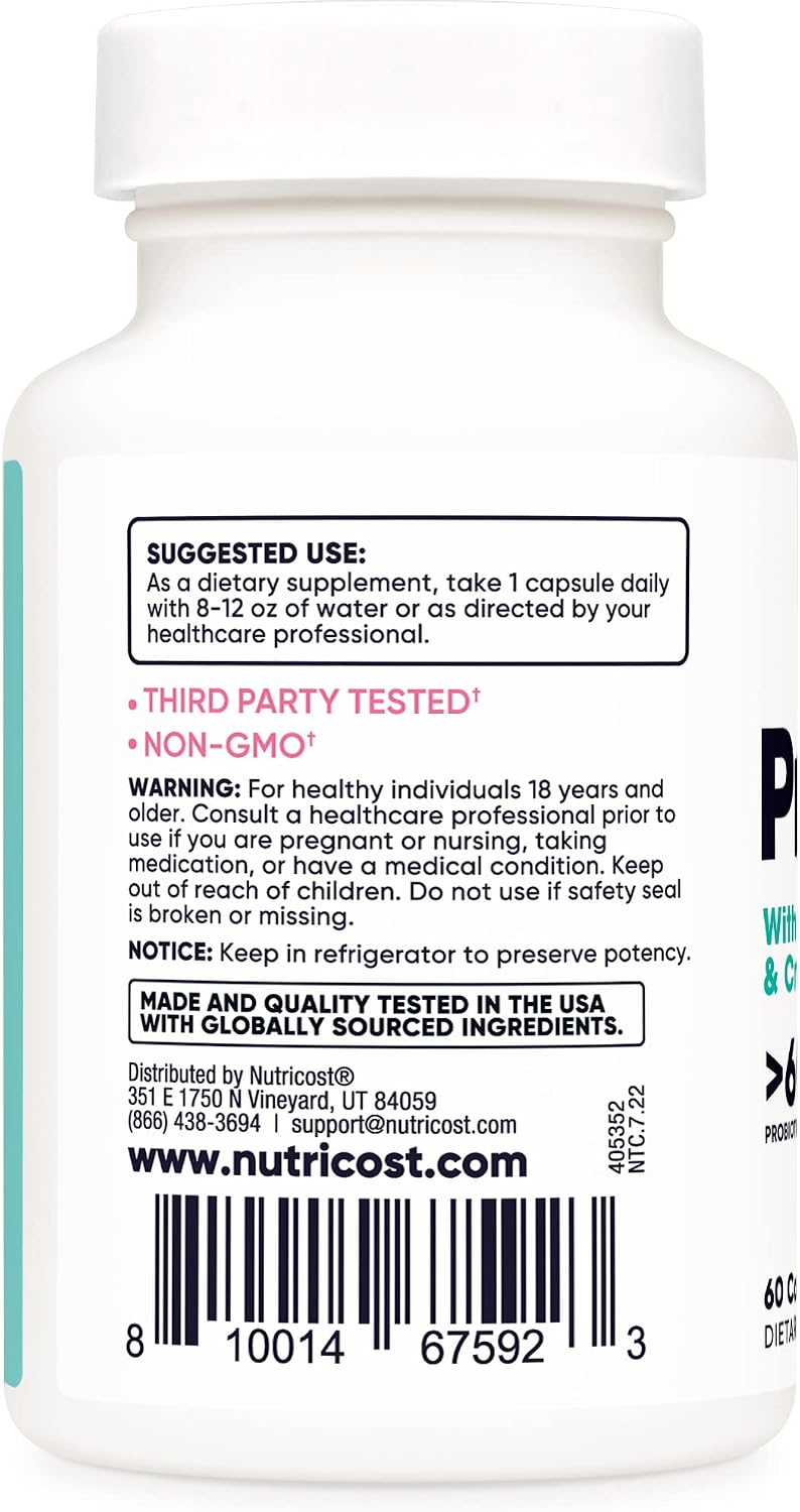 Nutricost Probiotic for Women 60 Billion CFU