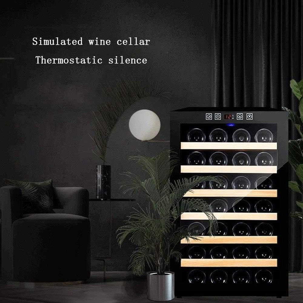 22 Bottle Ultra Capacity Thermoelectric Wine Cooler Glass Solid Wood Wine Cooler Constant Temperature Wine Cooler Household Compressor Small Freestanding Refrigerator Glass Door