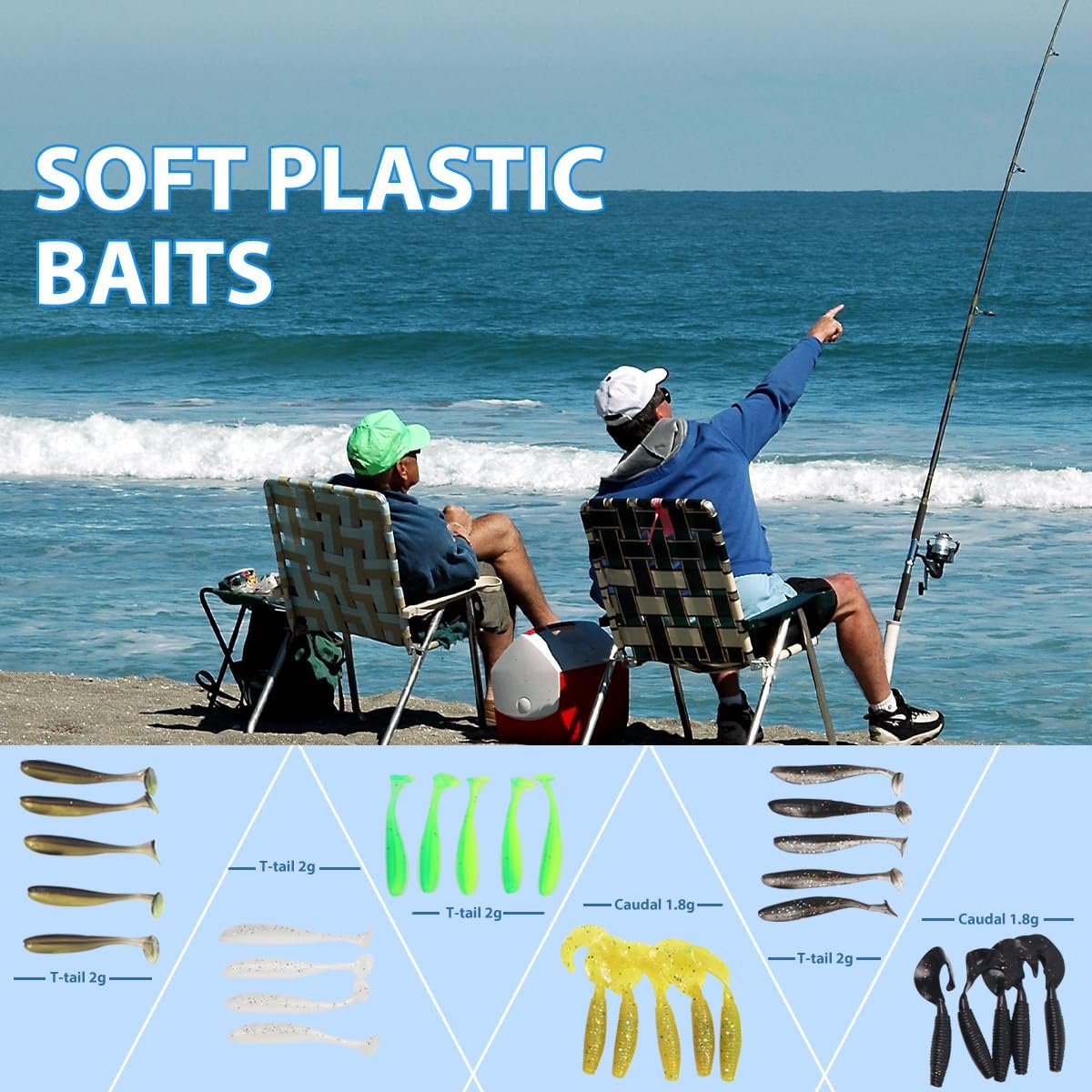 Fishing Lures Kit Tackle Box Crankbaits Spoon Hooks Weights Braided Fishing Line Shing Pliers Hook Removers Fishing Bait Lure Gear Kit Gift for Men Bass Freshwater