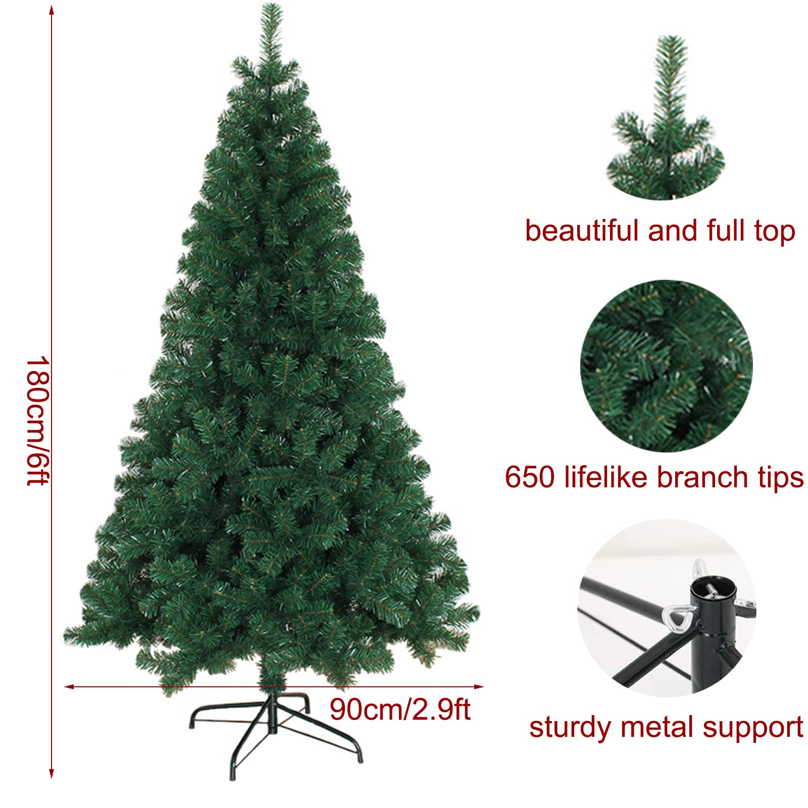 Amazon.co.jp: 120/150/180/210cm クリスマスツリー 各種オーナメント