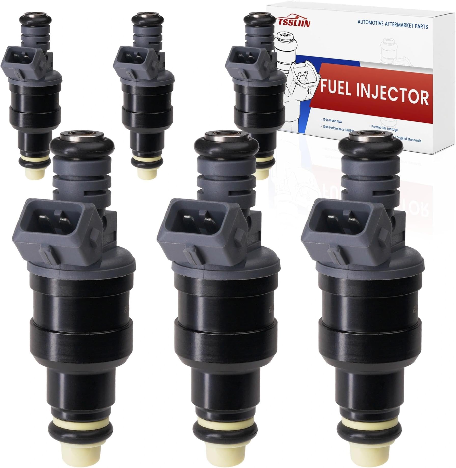 Fuel Injectors Fits for-Ford Ranger 1999 2000 V6 3.0L, for-Mazda B3000 99 2000 V6 3.0L, High Performance Fuel Inyectores OE Replacement FJ305 FJ10537 8001308N, 6PCS