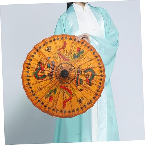 Miniatura 4 de NOLITOY Paraguas de papel de aceite japonés 2 unids paraguas paraguas chino clásico paraguas chinoiserie decoración papel aceitado paraguas