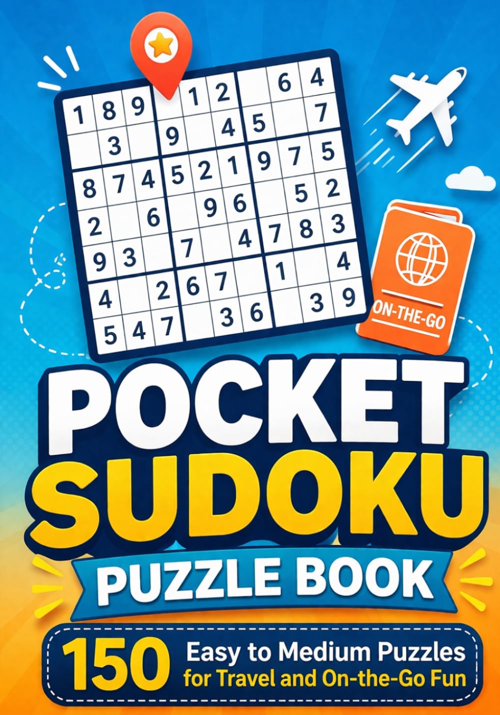 POCKET SUDOKU PUZZLE BOOK: 150 Easy to Medium Puzzles for Travel and On-The-Go Fun