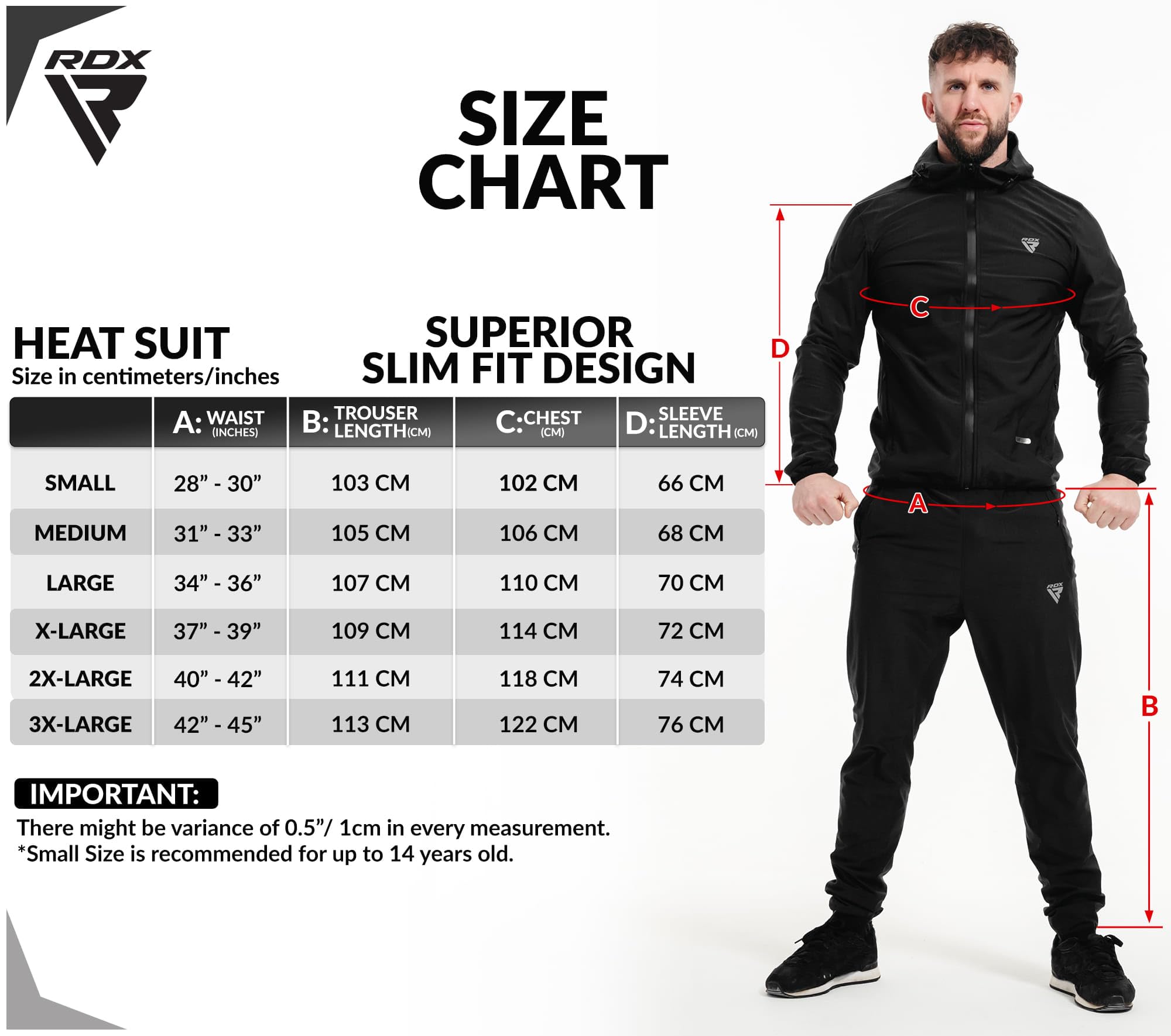 RDX Combinaison Sudation Fitness, Anti-Déchirure Survêtement avec Capuche, Costume Sauna Suit Sweat à Capuche, Minceur D’entraînement Perte Poids Pantalon, Jogging Running Cardio Sports Femme Homme
